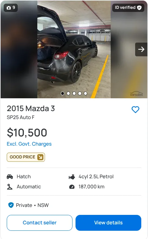 A used car listing worth walking away from